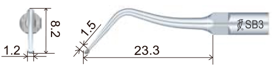 Размеры наконечника для скалера